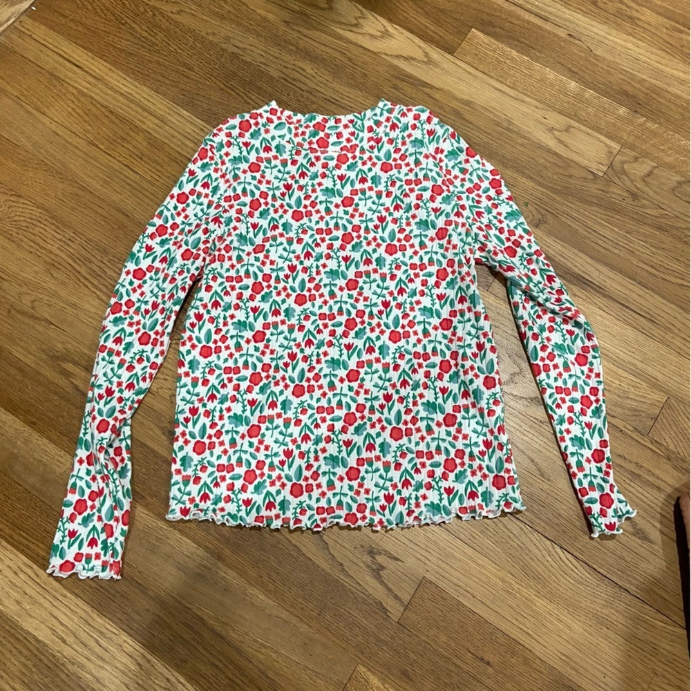 Girls Cat &Jack Floral Long Sleeve Top size 10/12